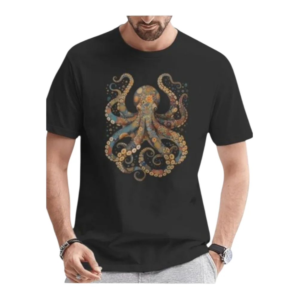 Floral Octopus Graphic T-Shirt